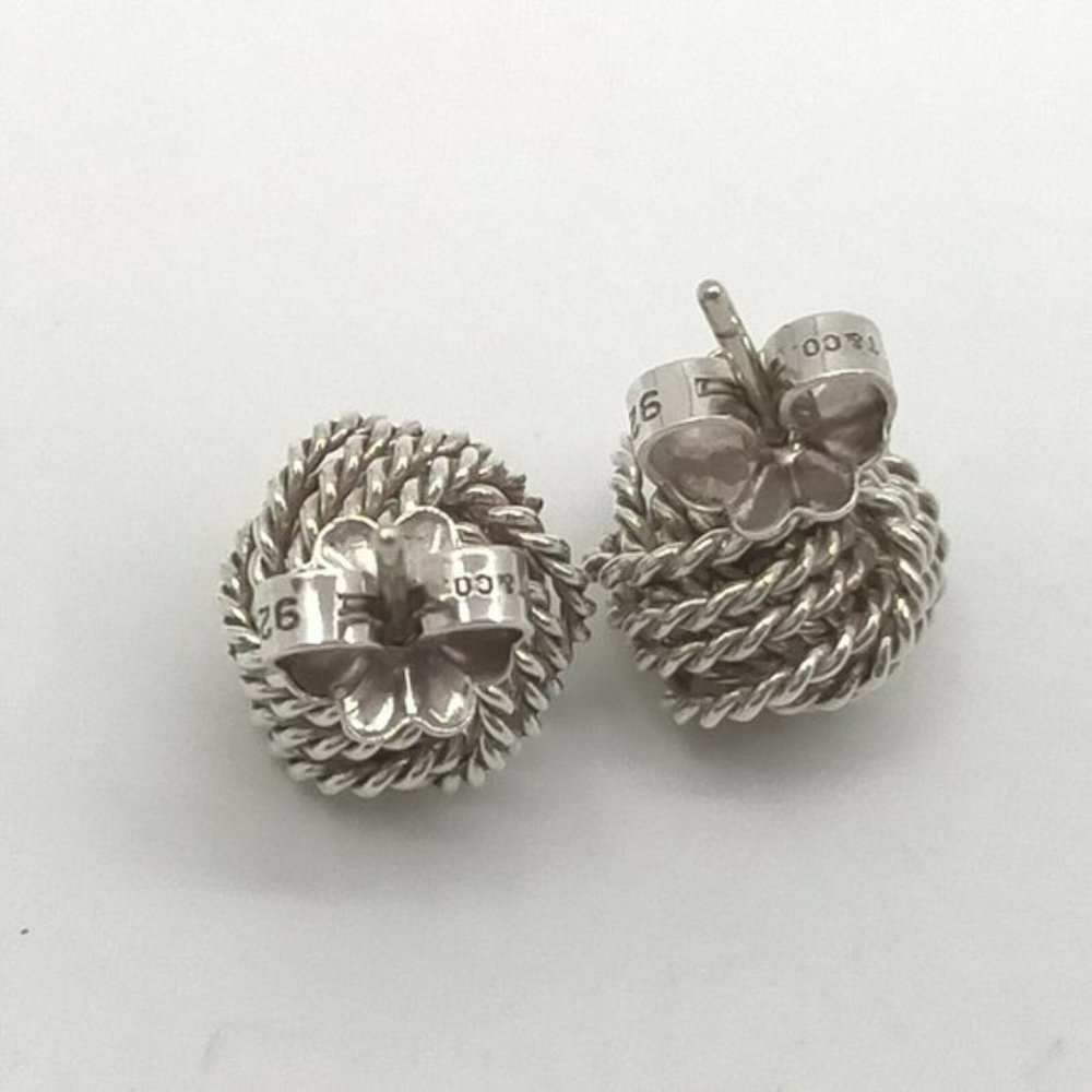 Tiffany & Co. Pierced Earrings Twist Knot Silver_7